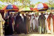Highest Lalibela priests. Procession during Timkat. Lalibela. Ethiopia.