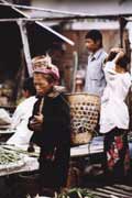 Woman from Akha hill tribe at Muang Sing market. Laos.