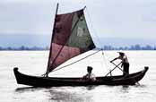 Ferry on Ayeyarwady river. Myanmar (Burma).