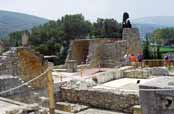 Knossos, the capital of the Minoan culture. The first palace of Knossos was built around 1900 B.C., Crete. Greece.