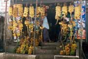 Shop with bananas in Welimada. Sri Lanka.