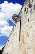 The Ball Court at Chichen Itza was built 900-1100 A.D. in Maya Toltec Architectural Style. Mexico.