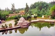 Gardens at Golden temple near Kunming. China.