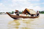 River life in Mekong delta.  Vietnam.