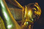 Reclining Buddha in temple Wat Pho. Bangkok. Thailand.