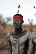 Mursi man. South, Ethiopia.