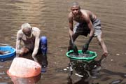 The salt is retrieving from the lake without any mechanization. Salt Lake, El Sod. South, Ethiopia.
