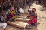 Regular Thursday market at Niafunk� village. It is too early and market place is almost empty. People is starting to coming. Mali.