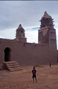 Muddy mosque built at sahel architecture style. Bor� village. Mali.