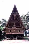 Traditional Batac house. Lake Toba, Samosir island. Sumatra, Indonesia.
