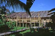 Longhouse. Cultural village near Kuching. Malaysia.