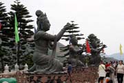 Monastery of Tian Tan Buddha statue. Hong Kong.