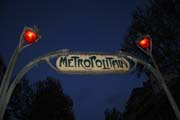 Art nouveau metro entrance at Montmartre, Paris. France.