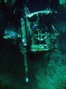 Diving around Togian islands, Kadidiri, plane wreck B24 from the 2nd World War sunken on Mai 3rd, 1945. Sulawesi, Indonesia.