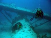 Diving around Biak islands, Catalina wreck dive site. Papua, Indonesia.