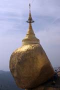 Stupa called Kyaiktiyo (Golden rock). Myanmar (Burma).