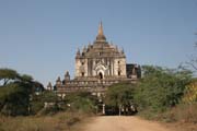 The Temples of Bagan cover an area of 16 square miles. The majority of its buildings were built in the 1000s to 1200s, during the time Bagan was the capital of the First Burmese Empire. Myanmar (Burma).