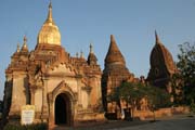 The Temples of Bagan cover an area of 16 square miles. The majority of its buildings were built in the 1000s to 1200s, during the time Bagan was the capital of the First Burmese Empire. Myanmar (Burma).
