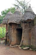 Traditional house of Somba ethnic called tata somba. They look like small fortified castles. Boukoumb� area. Benin.