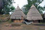 Upper floor of tata somba house - granaries and bedrooms. Boukoumb� area. Benin.