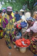 Cheese street sellers. Benin.