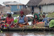 Morning floating market at Ganvi� town. Benin.