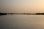 Sunset over Chari river. Lake Chad area. Cameroon.