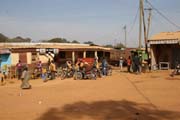 Motorcycle taxis at N'Gaound�r� town. Cameroon.