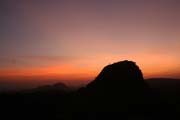 Sunset near Rhumsiki (Roumsiki) village at Mandara Mountains. Cameroon.