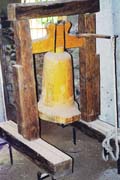 Wooden bell at Zvikov Castle. Czech Republic.