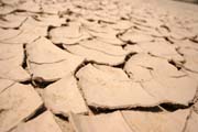 Hot, dry and cracky land at Sahara desert. Niger.
