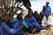 Men from nomadic Wodaab� tribe (also called Bororo) at Gerewol festival. Niger.