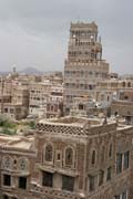 Houses at old quarter of Sana capitol. Yemen.