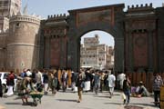 Square near Bab al-Yaman gate. Sana city. Yemen.