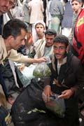 Qat sellers at qat market at Sana city. Yemen.