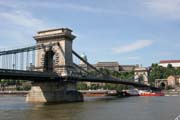 ?hain Bridge (Sz�chenyi L�nch�d), Budapest. Hungary.