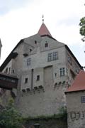 Pernstejn Castle, founded in 13th century is is one of the best-preserved Gothic-Renaissance forts in Europe. Nedvedice. Czech Republic.