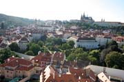 Awesome Prague panorama from balloon. Czech Republic.