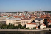 Awesome Prague panorama from balloon. Czech Republic.