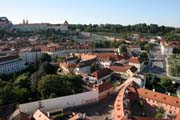Awesome Prague panorama from balloon. Czech Republic.