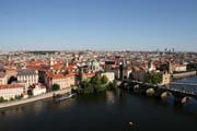 Awesome Prague panorama from balloon. Czech Republic.