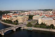Awesome Prague panorama from balloon. Czech Republic.