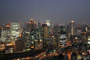 Osaka city at sunset. Japan.
