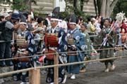 Tsurugaoka Hachiman-gu Shrine Reitaisai (Annual Festival). Today is held Yabusame - traditional japanese horseback archery. Kamakura town. Japan.