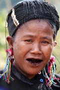 Woman from Eng tribe (sometimes called Ann or black teeth people), area around Kengtung town. Myanmar (Burma).