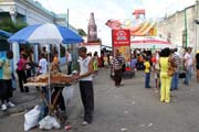 Food seller at carnival, Santiago de Cuba. Cuba.