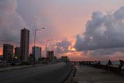 Sunset over Malec�n, Havana. Cuba.
