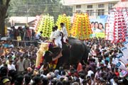 Thaipooya Mahotsavam Festival. Sree Maheswara Temple at Koorkancheri in the Thrissur town at Kerala. India.