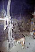 Inside traditional village house in Simien mountains. North, Ethiopia.