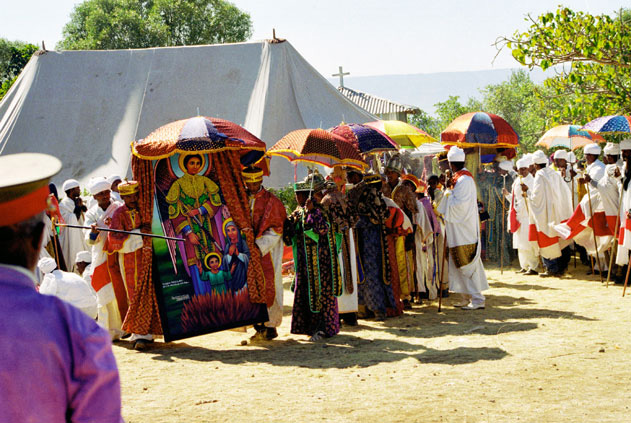 Procession during Timkat. Lalibela. North,  Ethiopia.
